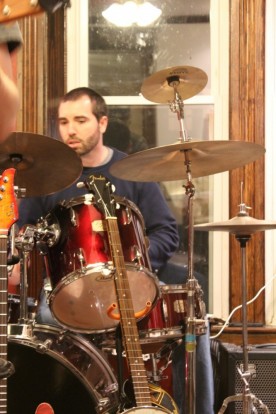 Josh Shaffer on the drums